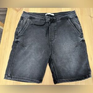 Zara Men's Charcoal Denim Shorts